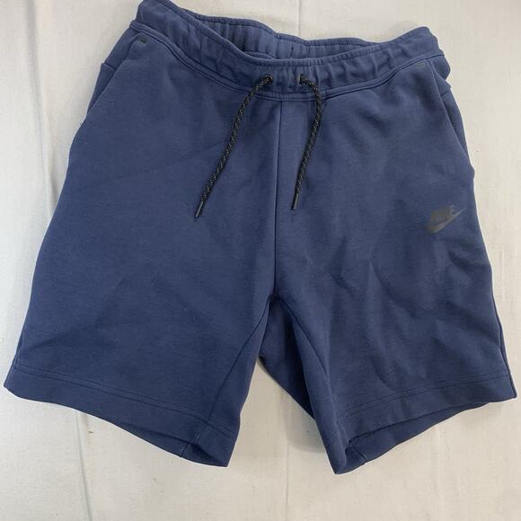 Nike Sportswear Tech Fleece Sweat Shorts Men’s Size S Blue Activewear - Picture 1 of 7